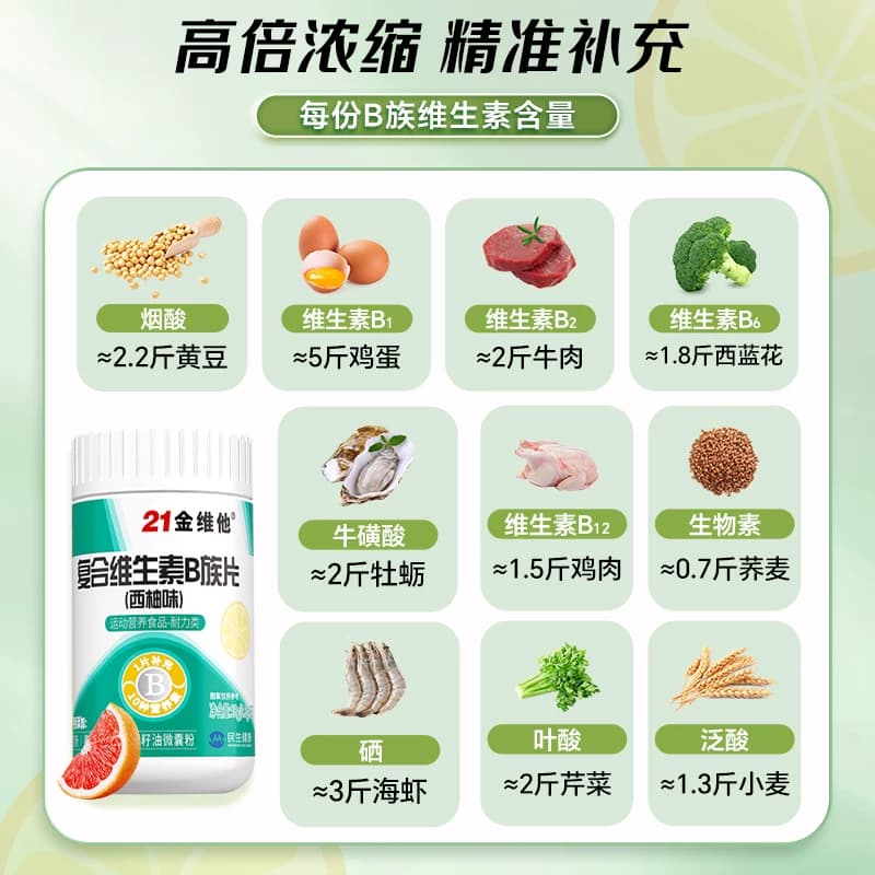 21金维他多种复合维生素b族b1官方b2旗舰b3店b12正品b6片男士b片 - 缩略图4