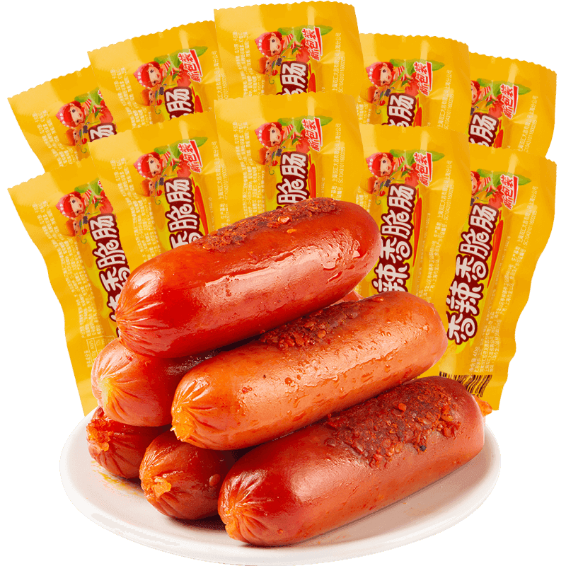 双汇火腿肠香辣香脆肠热狗烤肠香肠即食休闲儿童零食小吃 - 缩略图2