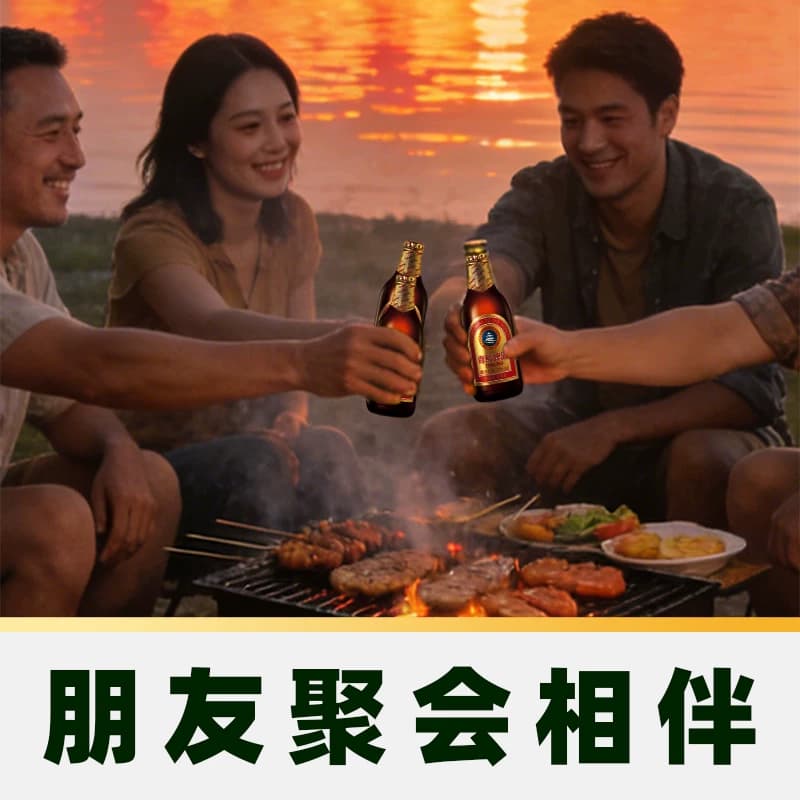 青岛啤酒高端小棕金11度296ml*6瓶提盒新老包装交替发货 - 缩略图4
