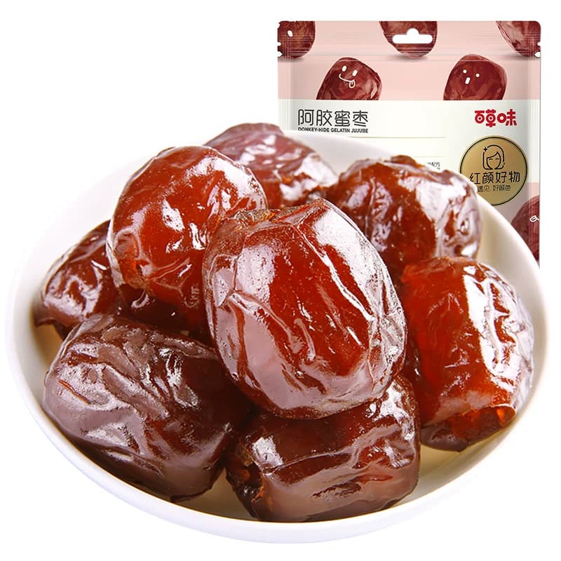 百草味阿胶蜜枣蜜饯果脯无核金丝蜜枣去核椰枣红枣端午节包粽子 - 缩略图2