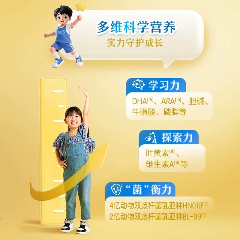 伊利QQ星榛高铂金装CBP儿童成长配方奶粉青少年学生20g - 缩略图4