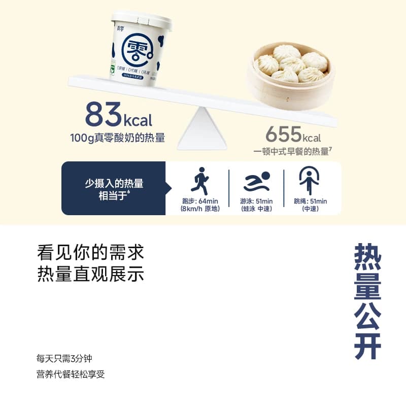 真零0添加蔗糖低GI酸奶1kg*2桶原味营养代餐低温 - 缩略图2