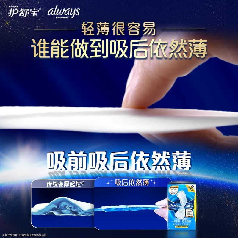 【热销爆款】护舒宝液体卫生巾240mm量多日用超薄透气姨妈巾 - 缩略图5