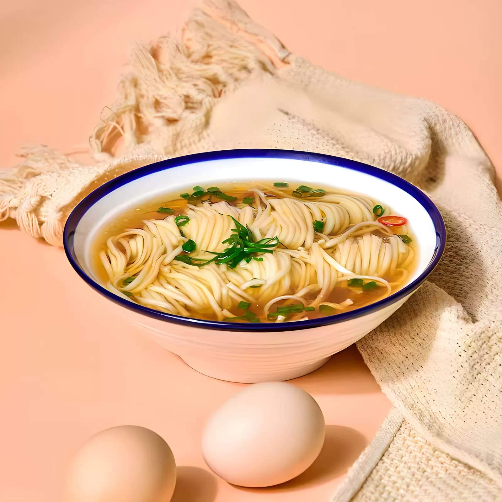 百童面条鸡蛋挂面龙须面150g包方便独立小包装早餐速食扁细面条 - 缩略图3
