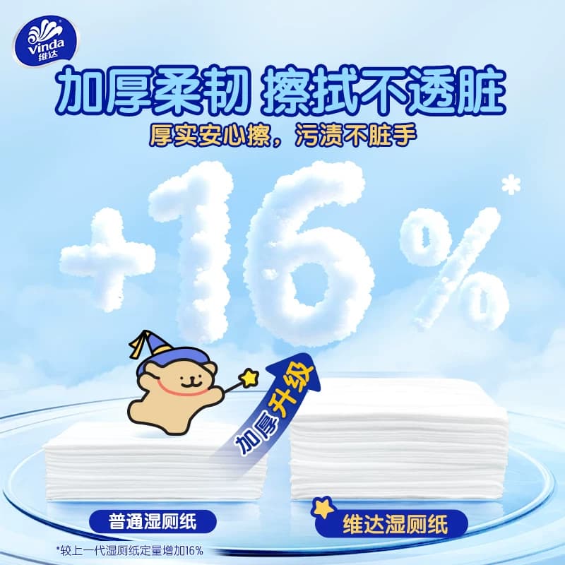 维达超迷你湿厕纸便携小包出行湿纸巾温和不刺激 - 缩略图3