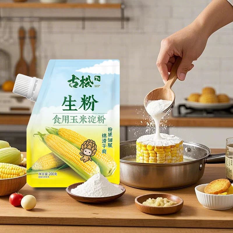 古松烘焙原料食用玉米淀粉家用面粉生粉凉粉嫩肉烹饪勾芡 - 缩略图2