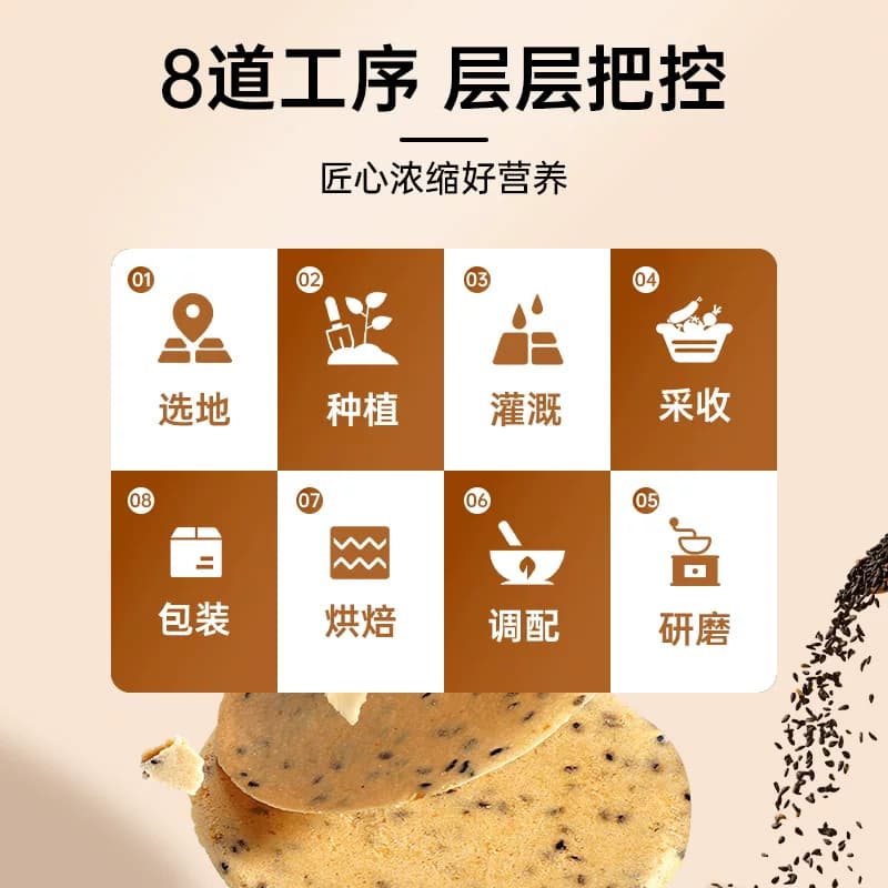 铁棍山药芝麻饼干中老年孕妇营养代餐专用零食粗粮养胃无蔗糖饼干 - 缩略图3