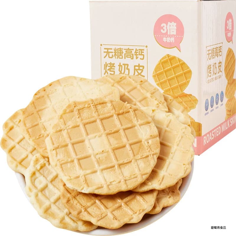 无糖高钙鲜烤奶皮子约34片新疆风味内蒙奶酪片饼干儿童零食100g - 缩略图4