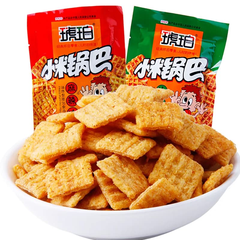 琥珀小米锅巴麻辣牛肉味膨化特产即食零食小吃儿时8090怀旧大礼包 - 缩略图5