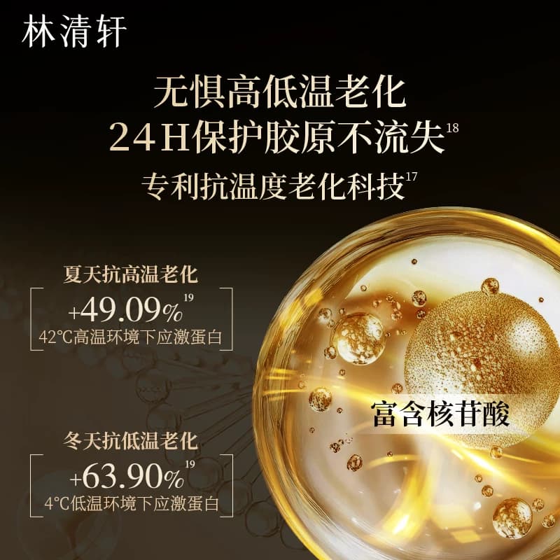 【七夕礼物】林清轩黑金时光肽抗皱焕亮精华面霜2.0淡纹紧致护肤 - 缩略图4