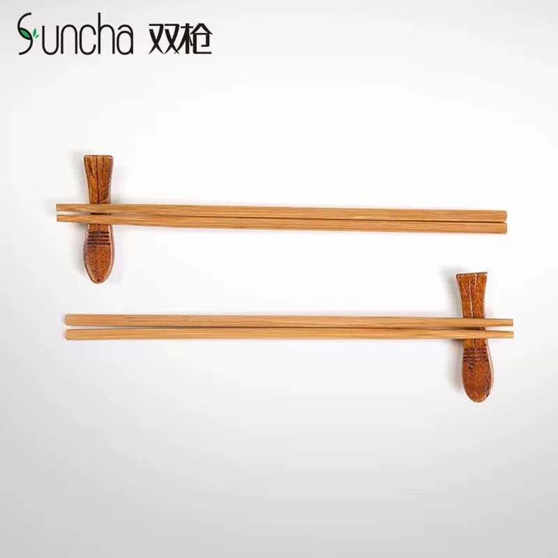 双枪深山楠竹无漆无蜡碳化竹筷24cm快子防滑家用高档抗菌防霉 - 缩略图3
