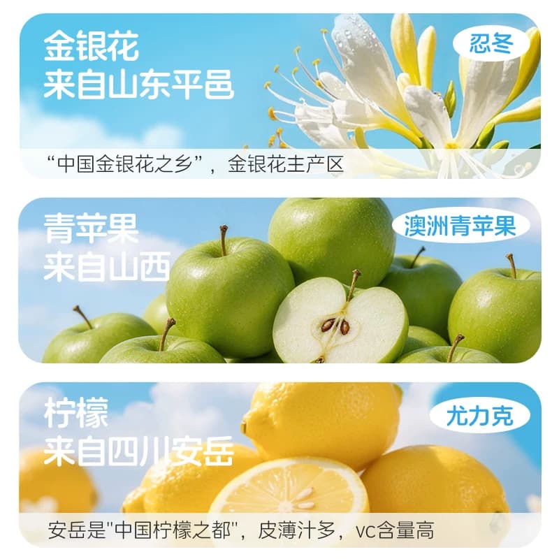 金豆芽金银花苹果汁100mL*4袋 - 缩略图4