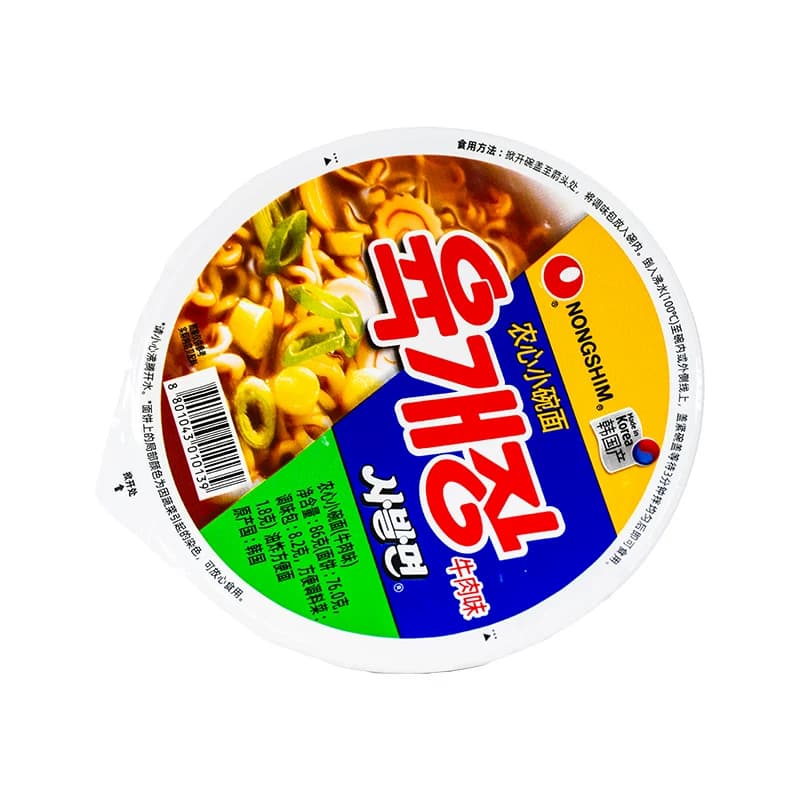 农心韩国进口小碗面辣牛肉辛拉面速食夜宵泡面免煮拉面方便面86g - 缩略图3