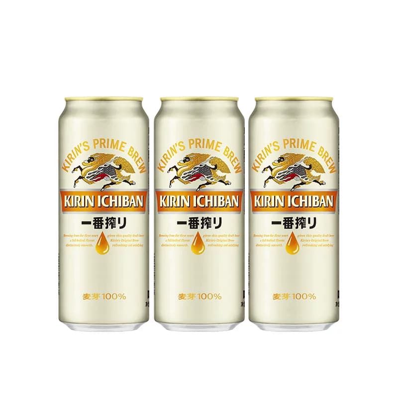 日本KIRIN/麒麟一番榨啤酒500ml*3罐清爽麦芽啤酒罐装 - 缩略图2