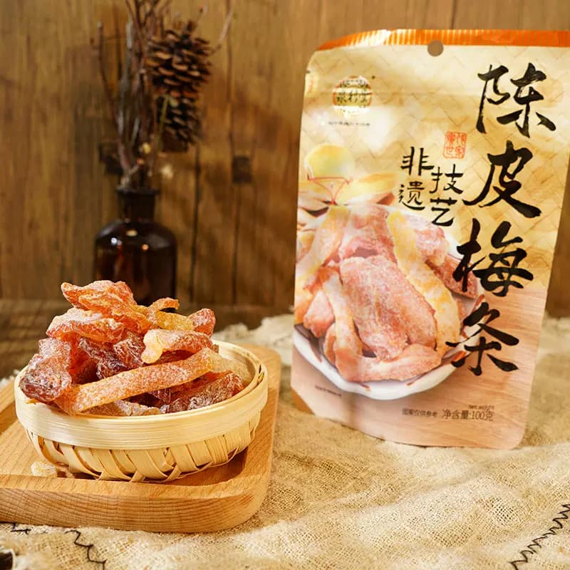 泉利堂陈皮梅条100g蜜饯孕妇开味零食办公室小吃梅子解馋果脯 - 缩略图4