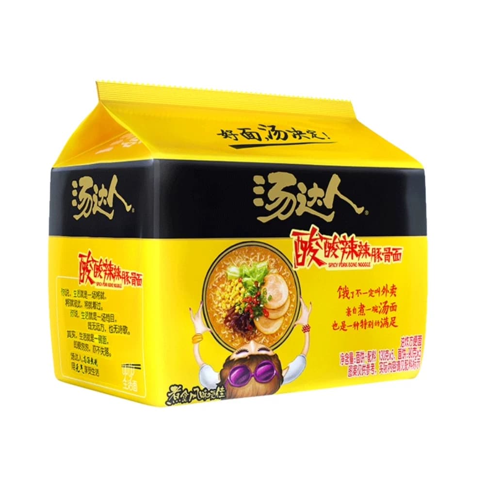 【天天特卖】统一汤达人酸酸辣辣豚骨拉面130g*5袋速食泡面早餐 - 缩略图2