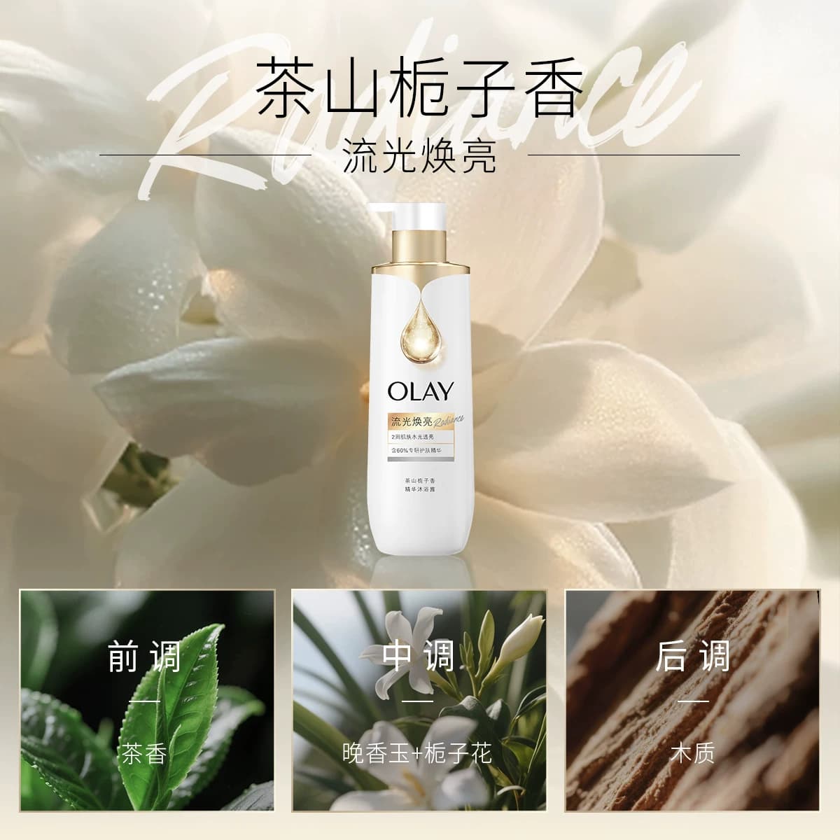OLAY烟酰胺流光焕亮沐浴露鎏金男女士精华流金瓶果酸沐浴液大瓶装 - 缩略图4