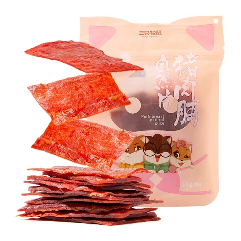 三只松鼠猪肉脯自然片小吃肉脯零食解馋网红休闲即食美食 - 缩略图2