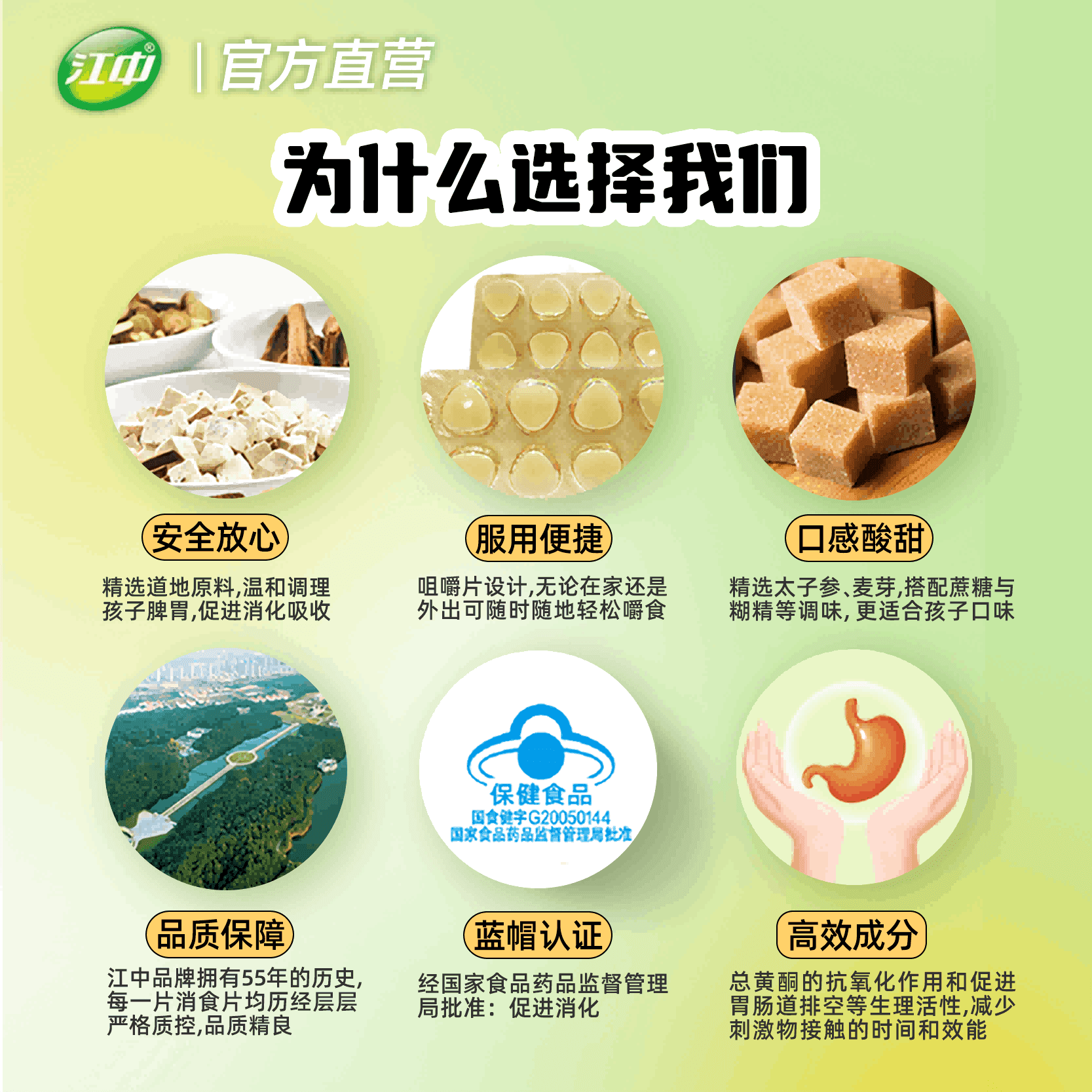 江中牌消食片健胃消食片促进消化厌食胃胀气挑食消化不良正品 - 缩略图5