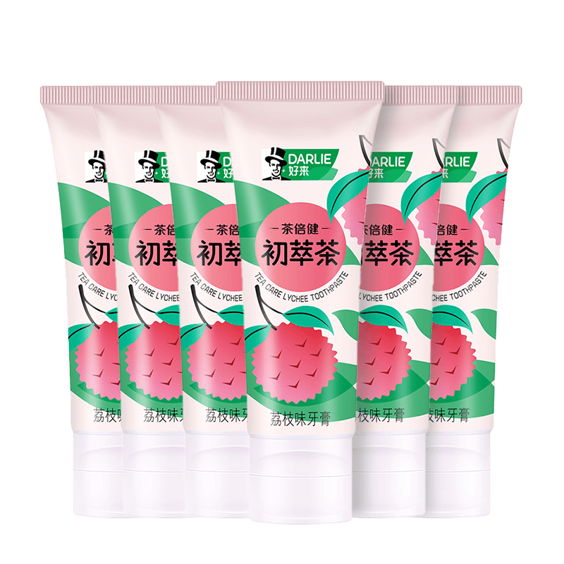 DARLIE好来(原黑人)茶倍健初萃茶荔枝牙膏80g*6平衡酸碱清新 - 缩略图5