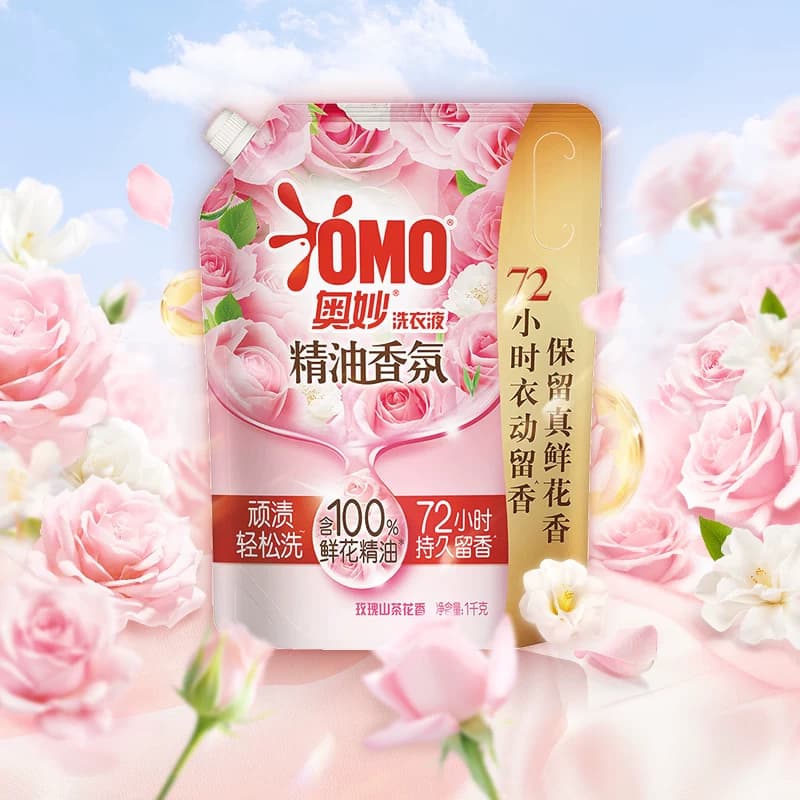 奥妙香氛洗衣液玫瑰山茶花香袋装洗衣液1KG - 缩略图4