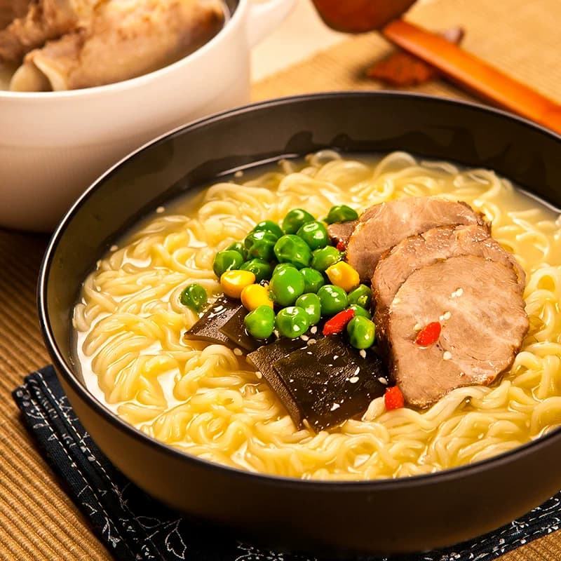 五谷道场日式豚骨高汤拉面非油炸方便面整箱泡面速食95g*4袋速食 - 缩略图4
