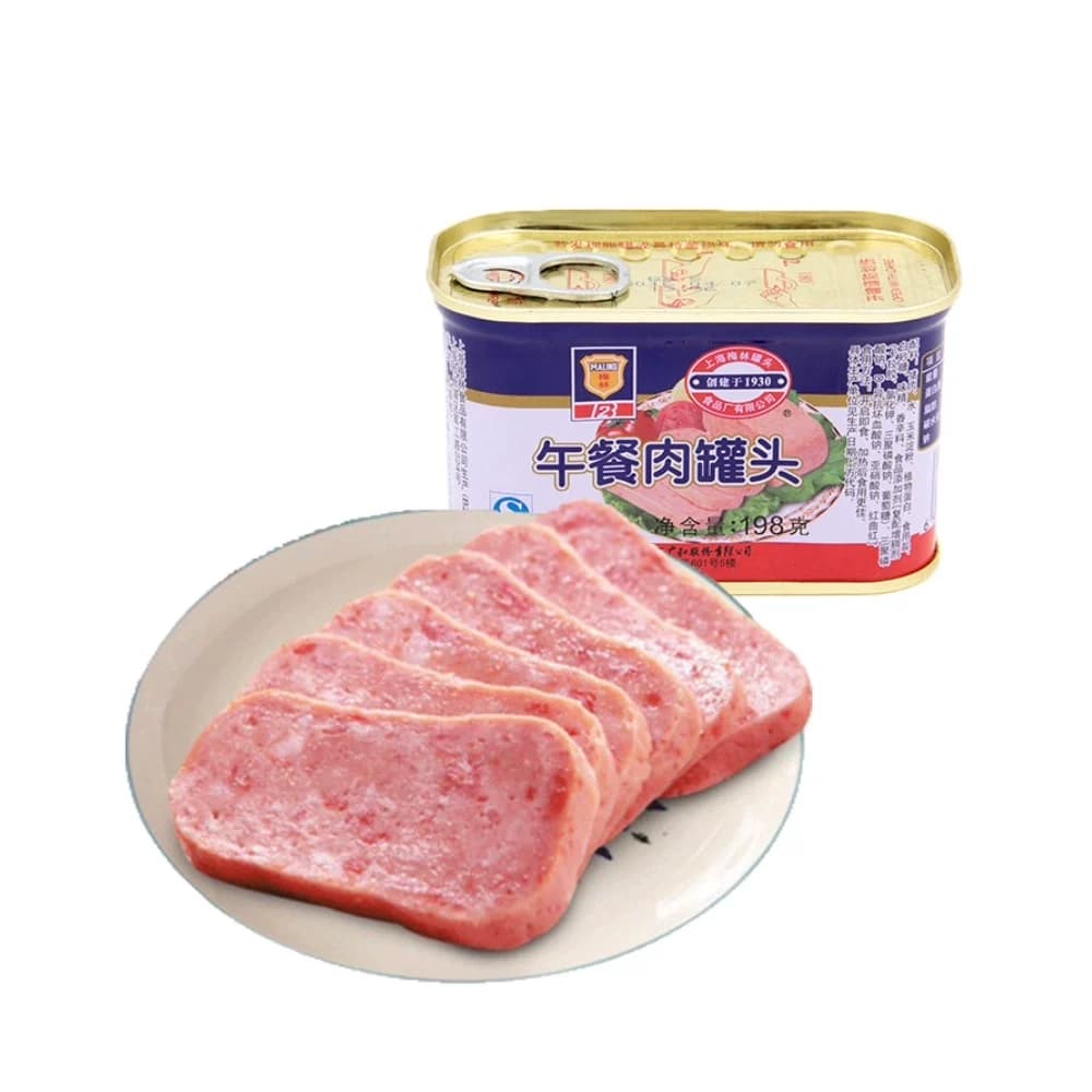上海梅林速食午餐肉罐头198g螺蛳粉火锅泡面搭档早餐三明治即食 - 缩略图2