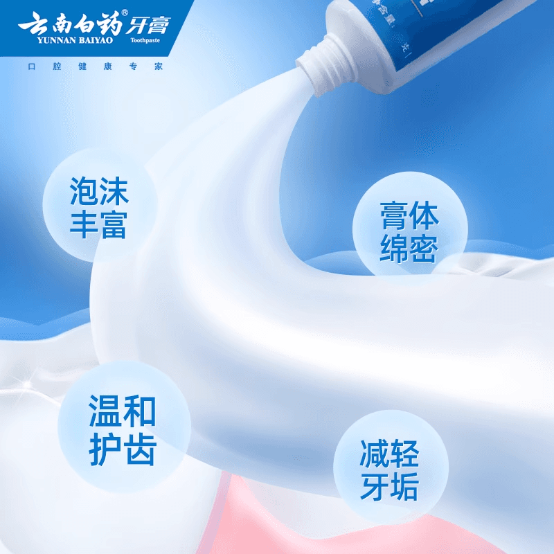 云南白药牙膏薄荷香型囤货多支组合清新口气护龈减轻牙龈问题 - 缩略图4