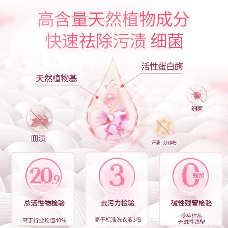 好爸爸内衣裤洗涤液洗衣液樱花内裤清洗液除菌去血渍留香 - 缩略图5