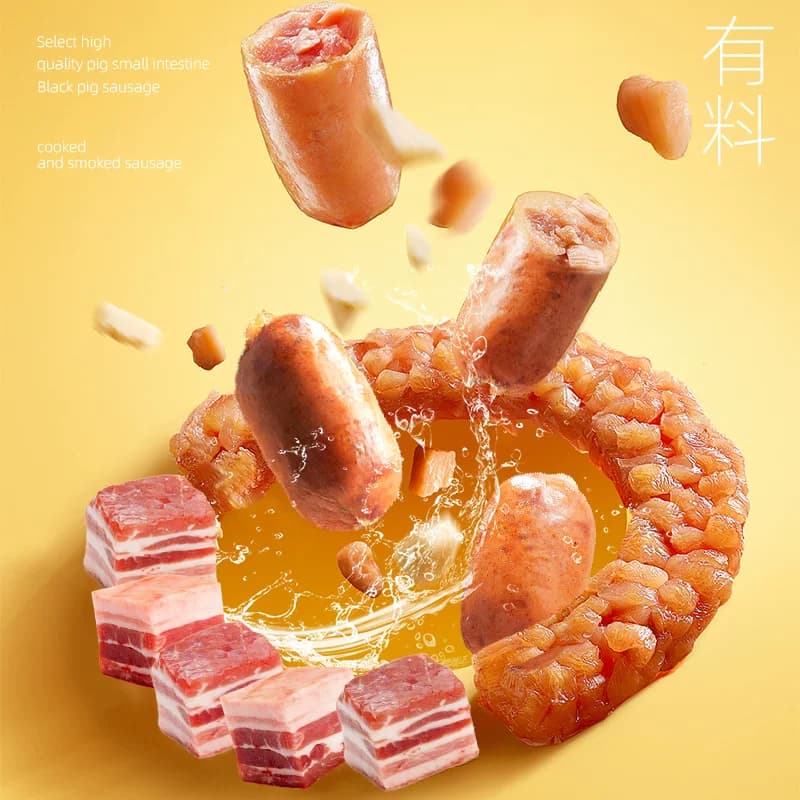 黄金香即食爆汁黑猪地道烤肉肠180g火腿肠烤肠食材猪肉含量≥90% - 缩略图3