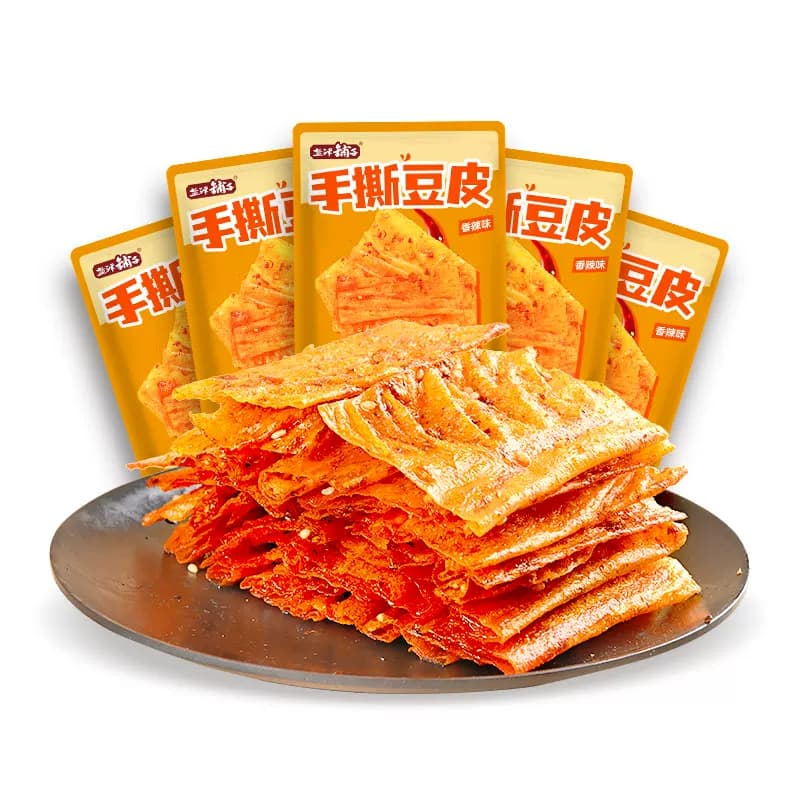 盐津铺子手撕豆皮辣片零食小吃休闲食品儿时辣条豆干即食 - 缩略图5