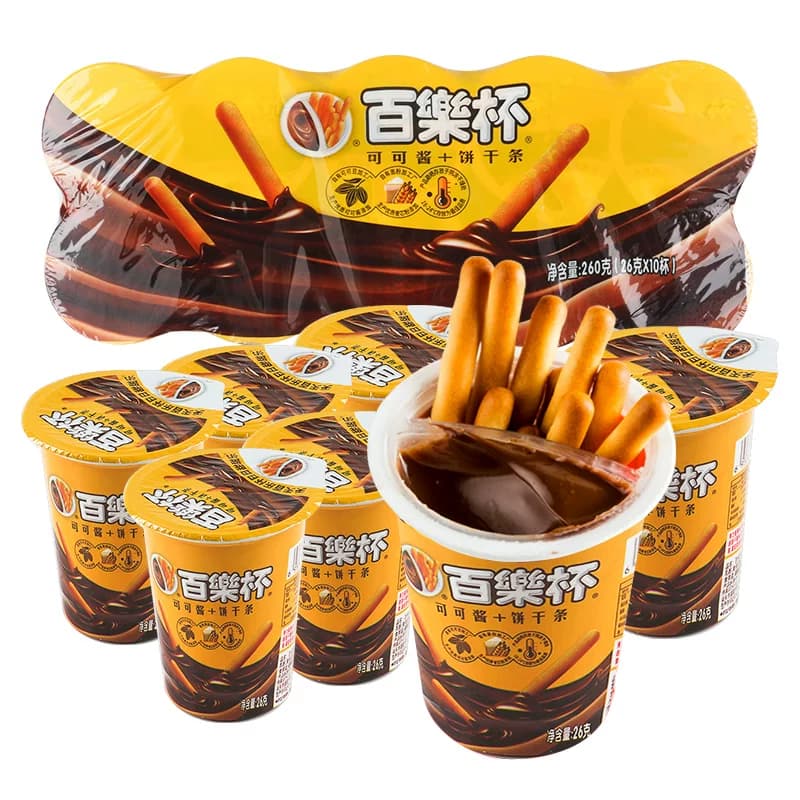 百乐杯星球杯巧克力酱手指饼干26g*10杯好吃的年货儿童零食小吃 - 缩略图2