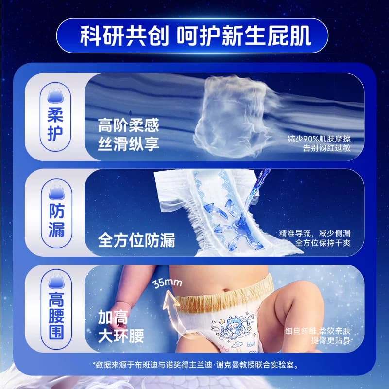布班迪灵龙裤pro新生儿男女宝宝通用超薄透气纸尿裤拉拉裤体验装 - 缩略图3