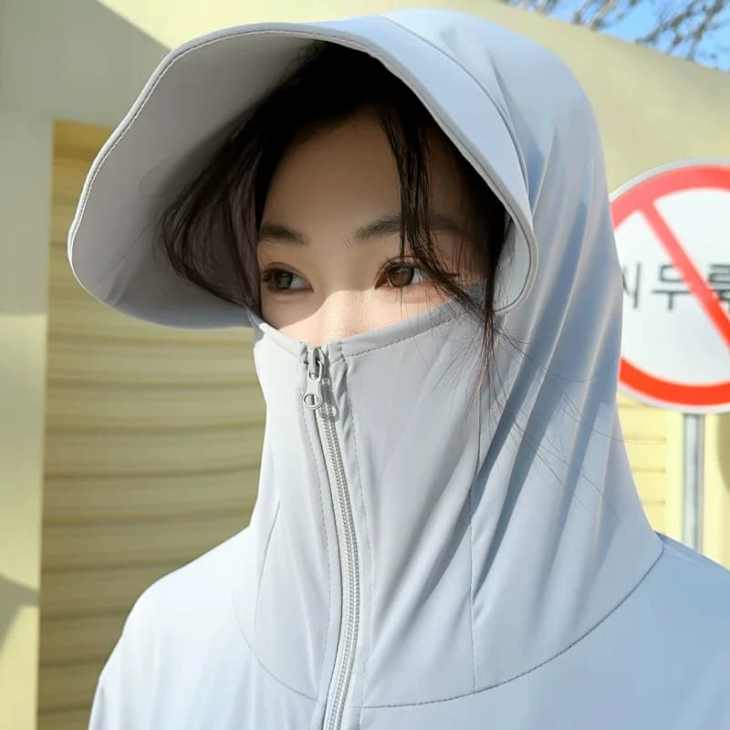 特大码防晒衣女加肥加大防紫外线长款全身防晒服冰丝透气200斤240 - 缩略图3