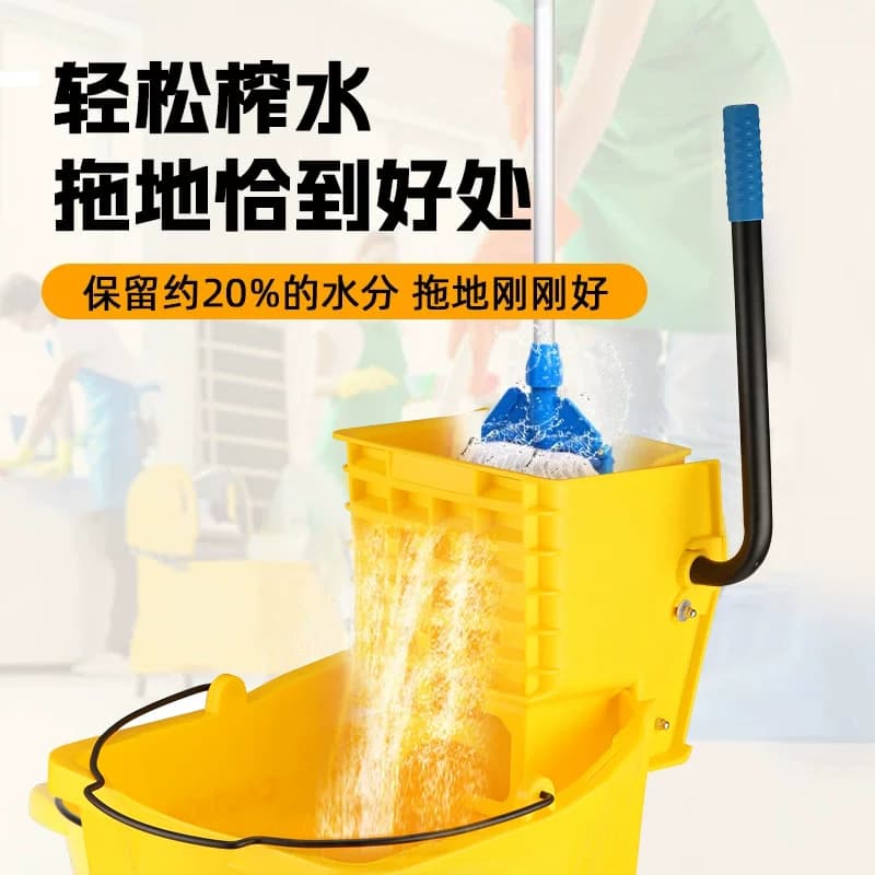 白云榨水车拖把桶墩布地拖桶拖地桶商用酒店洗拖把专用一体拖布桶 - 缩略图2