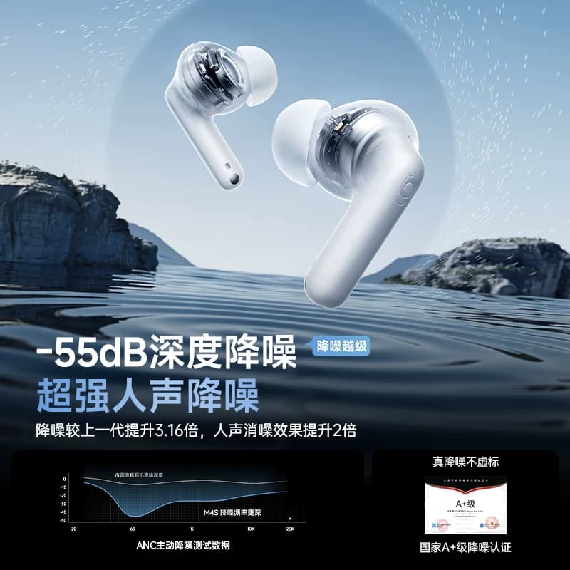 【政府补贴15%】倍思m4s蓝牙耳机-55dB主动降噪入耳式无线26新款 - 缩略图2