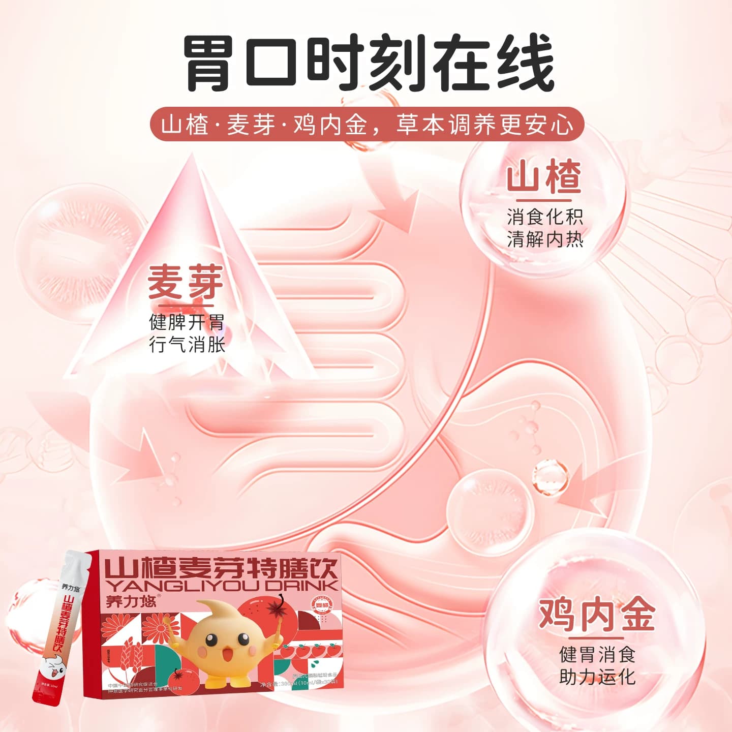 养力悠山楂麦芽鸡内金特膳饮药食同源婴幼儿童宝宝辅食饮品包邮 - 缩略图2