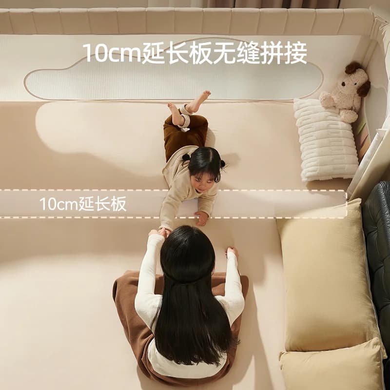 酷豆丁云绵拼接床婴儿床儿童床边加宽床边床宝宝大人可睡可升降 - 缩略图4