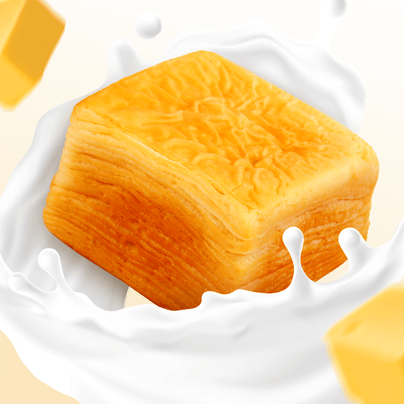 【三只松鼠_黄油水牛乳千层吐司1kg】手撕面包整箱糕点点心水牛奶 - 缩略图3