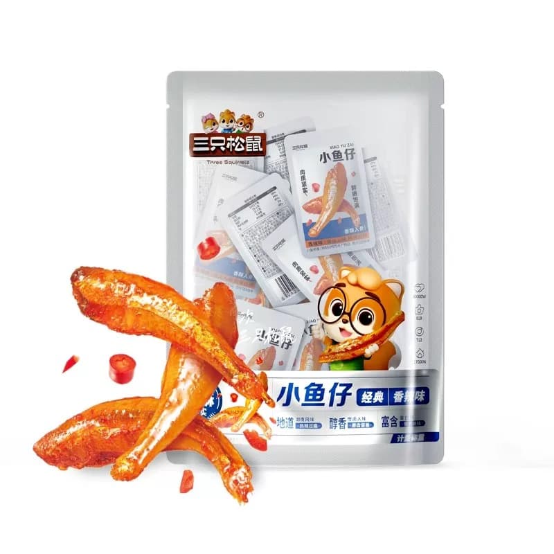 三只松鼠_小鱼仔香辣味麻辣鱼仔海鲜休闲零食小吃下酒即食小鱼干 - 缩略图4