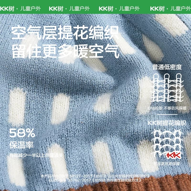KK树儿童帽子秋冬季男童女孩宝宝毛线护耳帽围巾手套冬天保暖2026 - 缩略图3