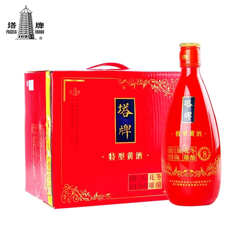 塔牌八年手工冬酿花雕酒500ml*6瓶装整箱黄酒绍兴老酒糯米黄酒 - 缩略图2