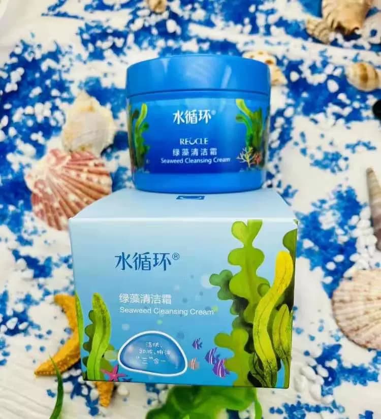 水循环绿藻清洁霜毛孔护理控油深层洁面卸妆按摩祛痘化妆品保湿肌 - 缩略图2
