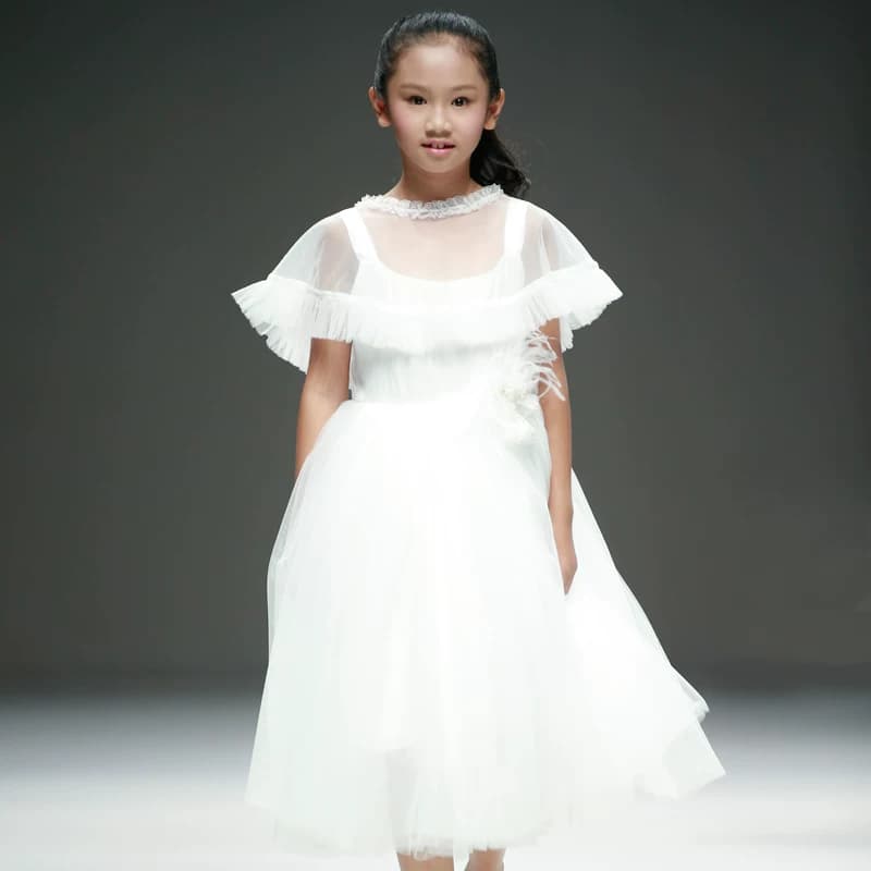 Hanakimi英国复古花童公主气质晚礼服女童婴幼儿童宝宝网红蓬蓬裙 - 缩略图3