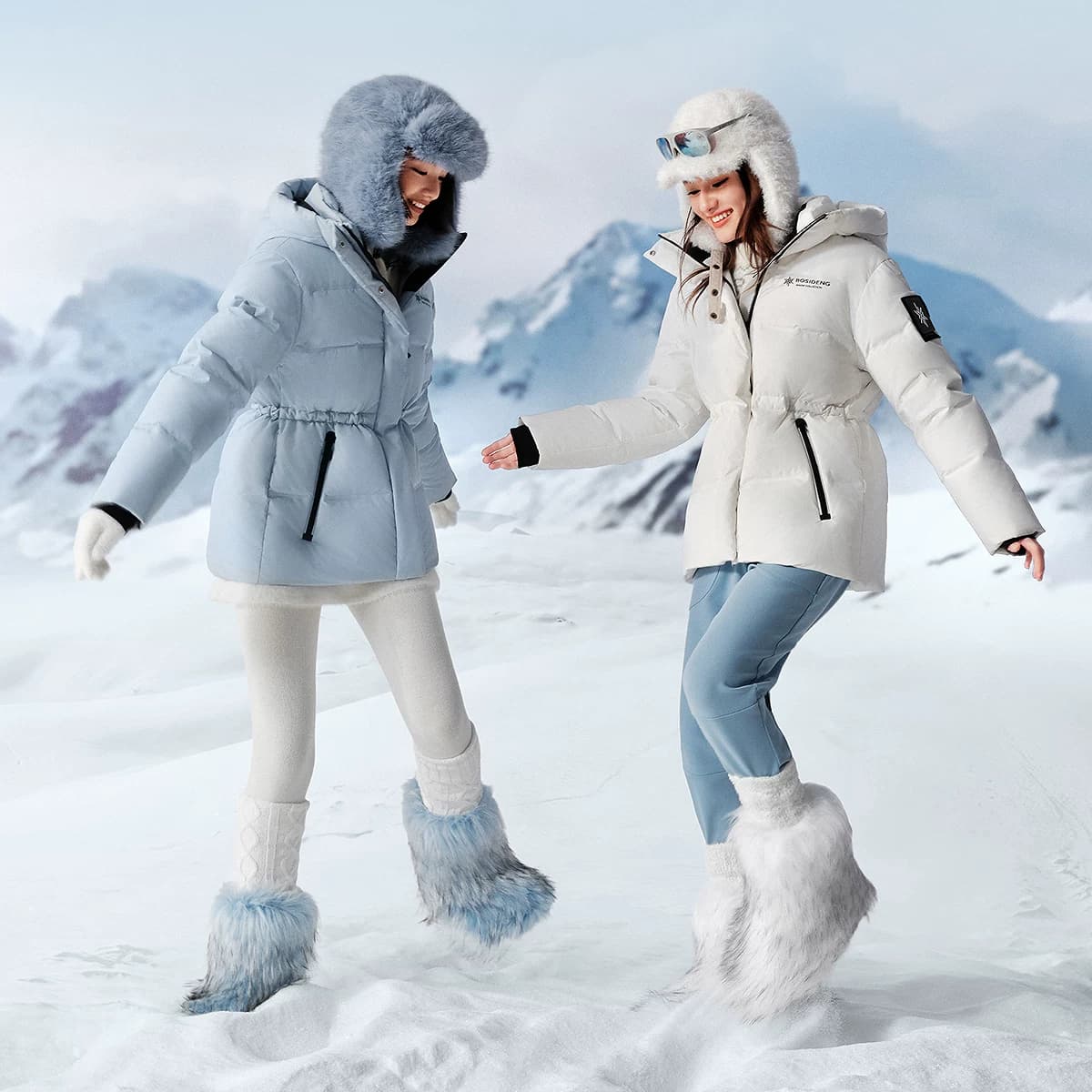 【明星同款】波司登新款冬季女羽绒服冰雪运动连帽短款收腰显瘦 - 缩略图4