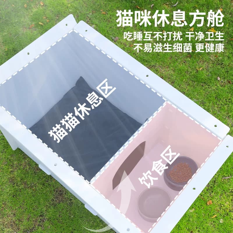 流浪猫窝四季通用防水防雨防晒户外猫窝冬季防寒避雨躲避屋猫房子 - 缩略图4
