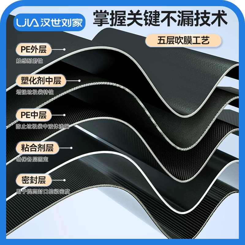 汉世刘家抽绳垃圾袋家用加厚手提式大号2026新款特厚实惠装塑料袋 - 缩略图3