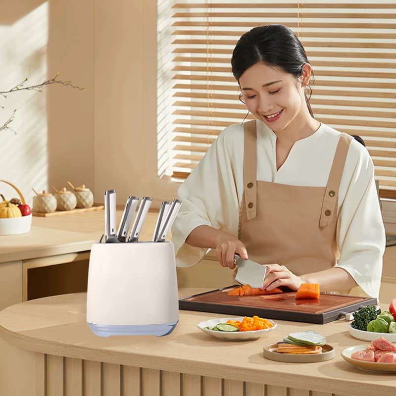沃生德国进口厨具刀具厨房套装组合不锈钢菜刀菜板二合一辅食家用 - 缩略图2