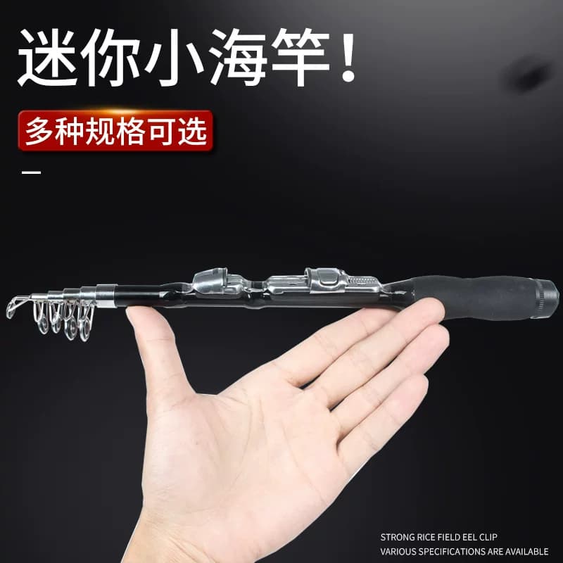 迷你小海竿套装冬钓竿鱼竿冰钓竿短节便携甩杆矶竿路亚海杆抛竿 - 缩略图3
