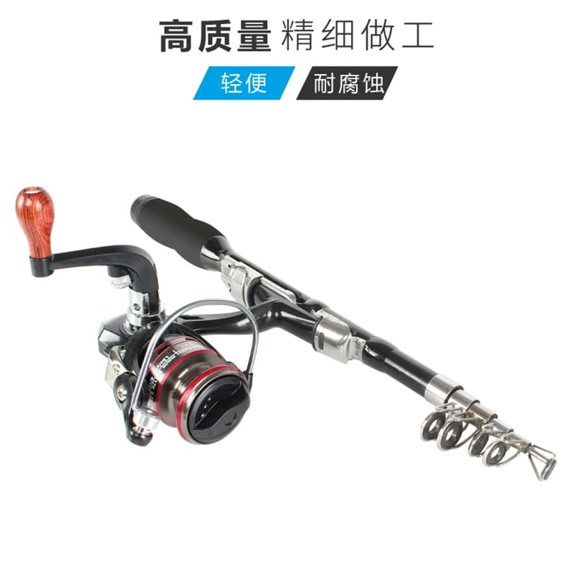 迷你小海竿套装冬钓竿鱼竿冰钓竿短节便携甩杆矶竿路亚海杆抛竿 - 缩略图4